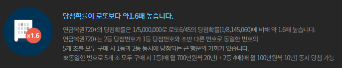 연금복권-당첨확률