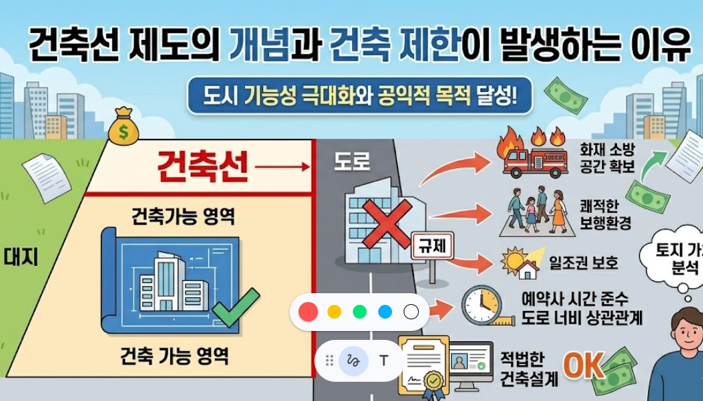 건축선 제도의 개념과 건축 제한이 발생하는 이유