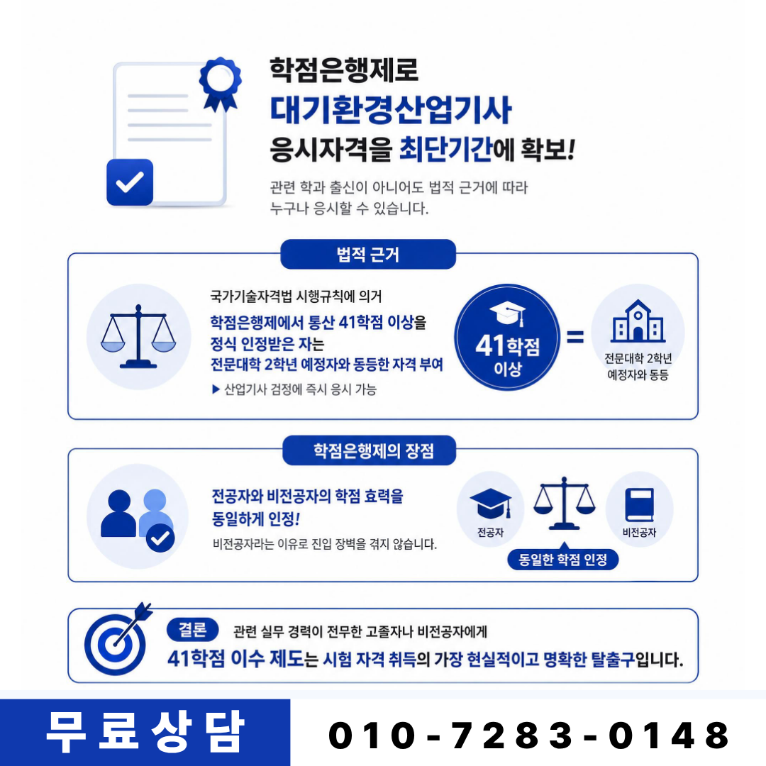 대기환경산업기사 2027년 시험 최단기간 준비하기