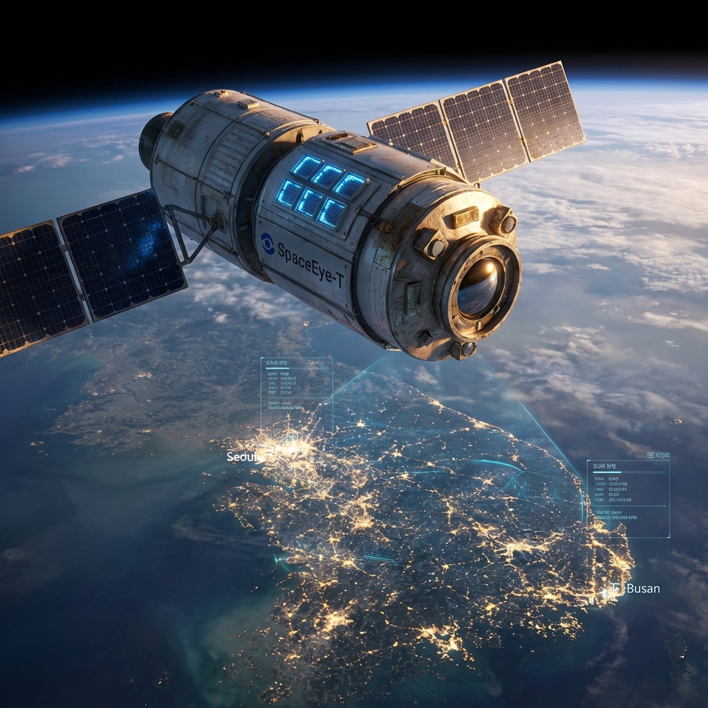 쎄트렉아이 초고해상도 지구관측 위성 SpaceEye-T 우주 궤도 상상도 뉴스페이스 기술력