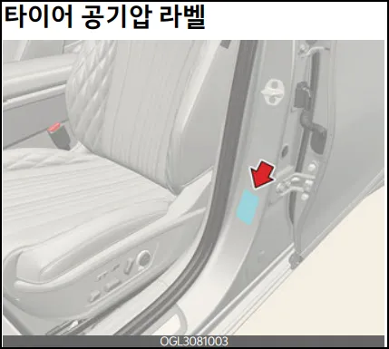 타이어 공기압 라벨
