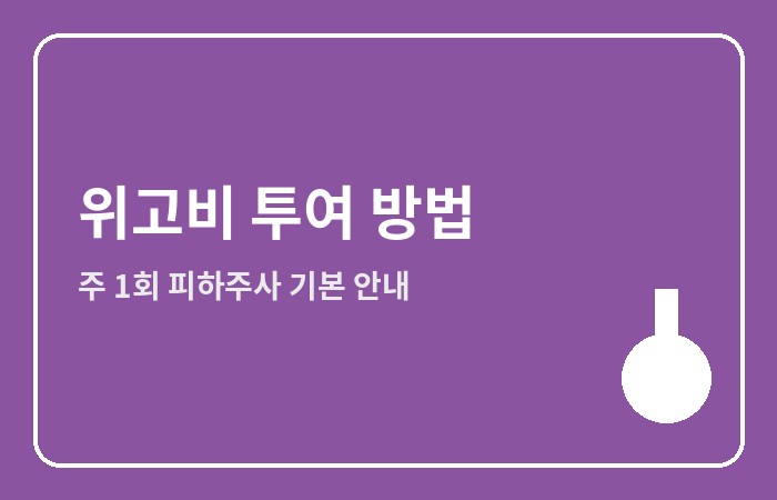 다이어트 주사 위고비 가격