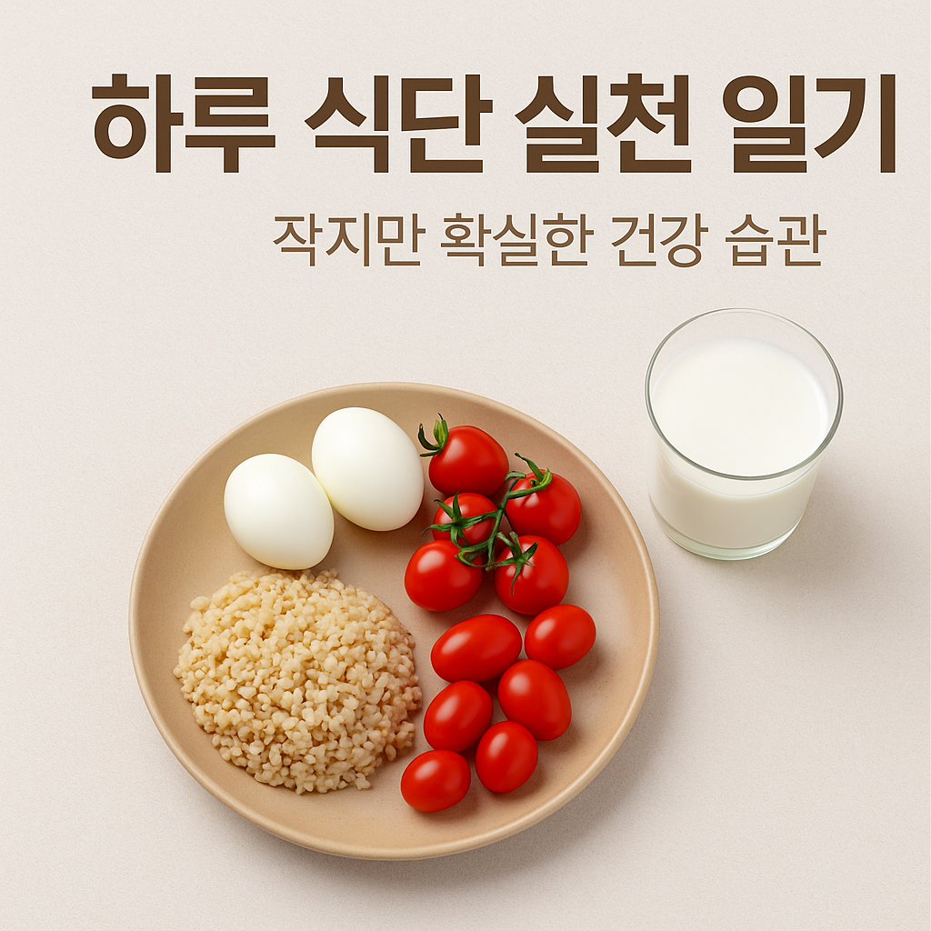 하루 식단 실천 일기