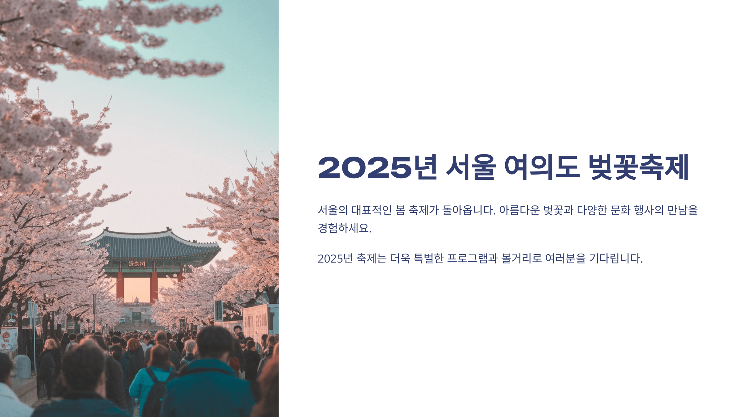 2025년서울여의도벚꽃축제