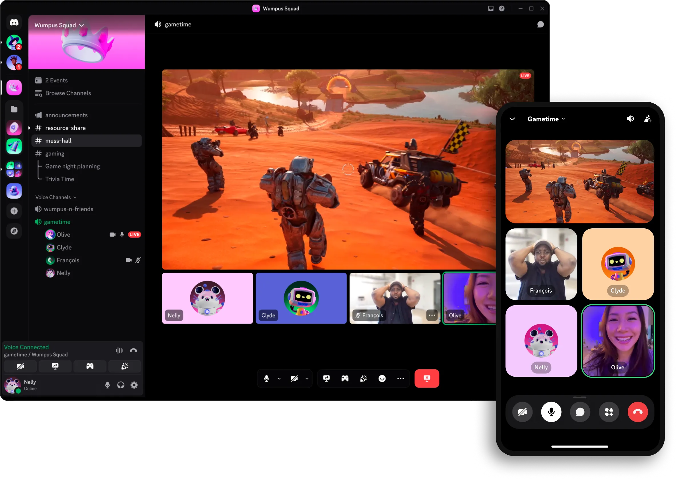 discord.com 에서 공개한 기본 화면