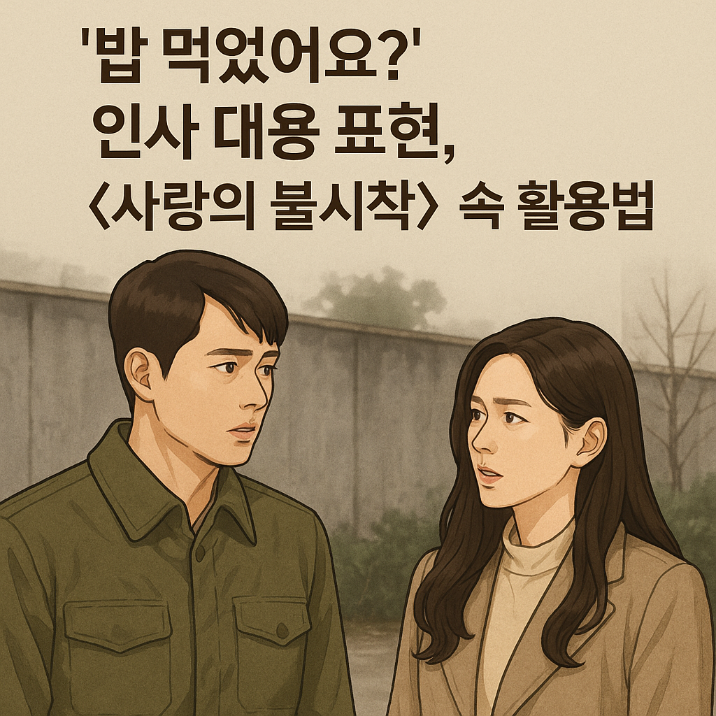"밥 먹었어요?" 인사 대용 표현, <사랑의 불시착> 속 활용법