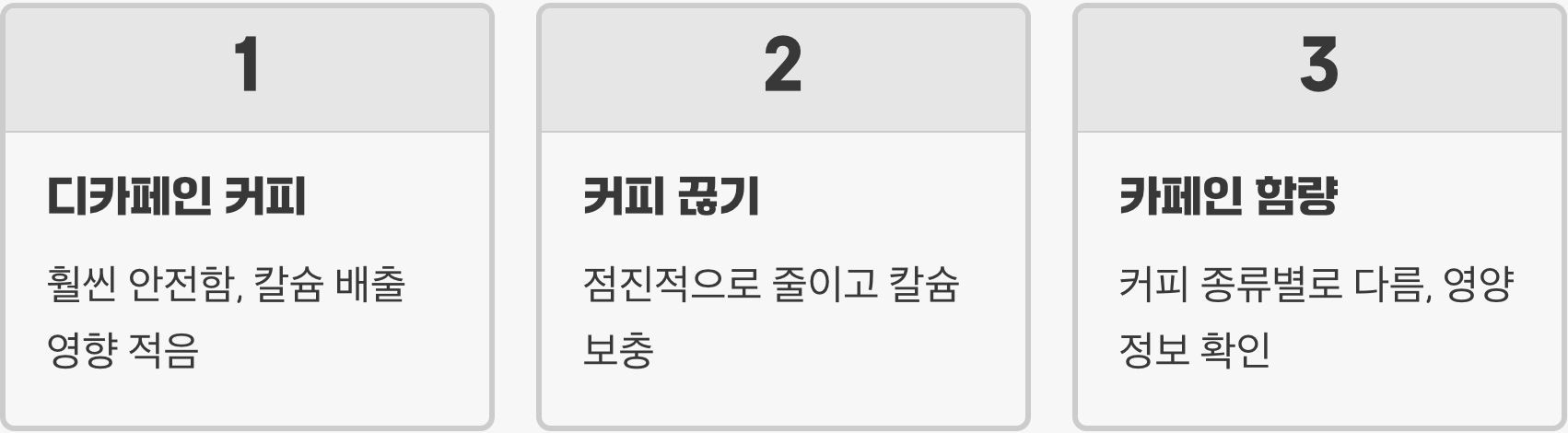 커피, 하루 O잔 이상 마시면 뼈 녹는다 (골다공증 위험)
