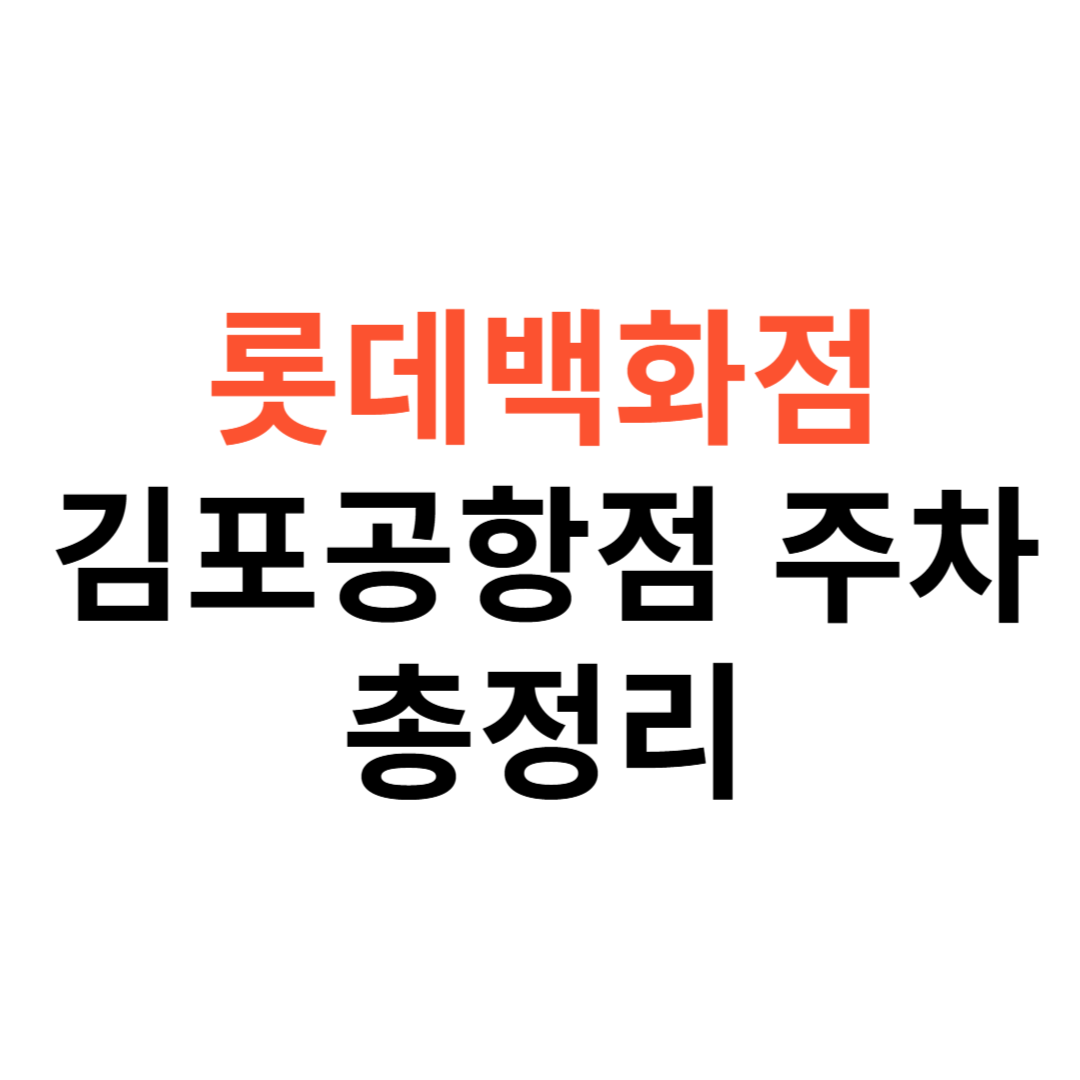 롯데백화점 김포공항점