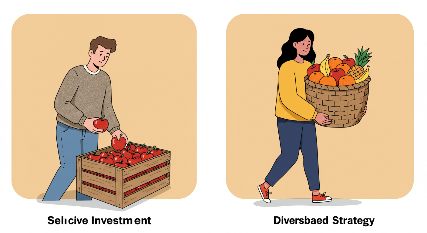 직접 매수 아이콘 대 간접 투자 아이콘