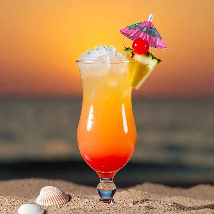 노을빛 그라데이션과 화려한 장식이 돋보이는 시원한 바하마 마마 완성 사진