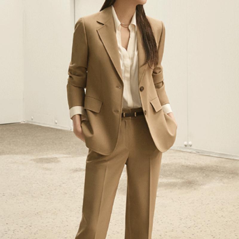 르포엠 노치드 싱글 자켓 팬츠 셋업