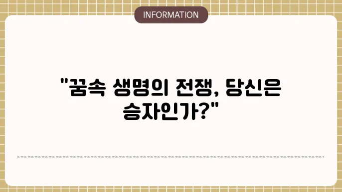 바퀴벌레 죽이는 꿈 큰지렁이꿈 곤충잡는꿈 해몽을 해보았더니