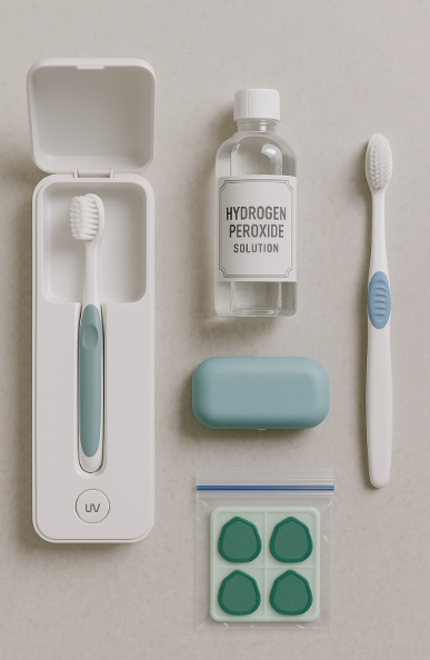 칫솔살균에 좋은 물품들