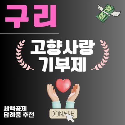 썸네일_구리 고향사랑e음 답례품 추천 (기부 신청방법, 연말정산 세액공제 10만원)