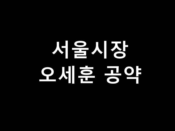 오세훈 공약