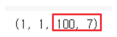 4차원 행렬 output