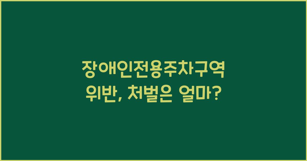 장애인전용주차구역 위반