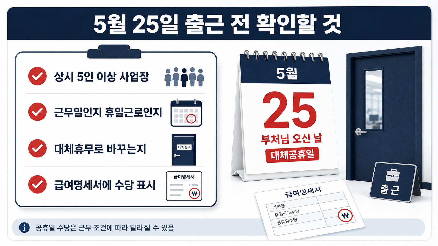 5월 25일 대체공휴일 출근 전 확인할 체크리스트 이미지