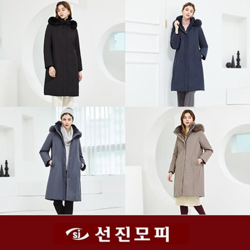 선진모피 기획 23FW 사가폭스 래빗 덕다운코트