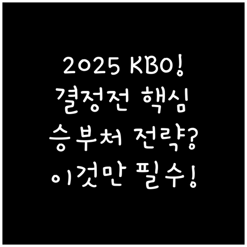 승부처 전략을 읽는 기초: 2025 ..