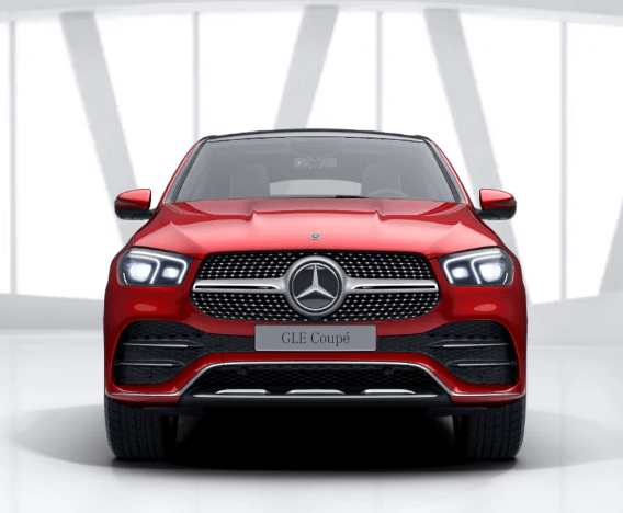 벤츠-GLE-쿠페-전면-레드색