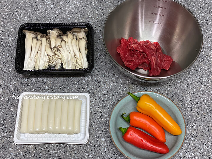궁중떡볶이-재료
