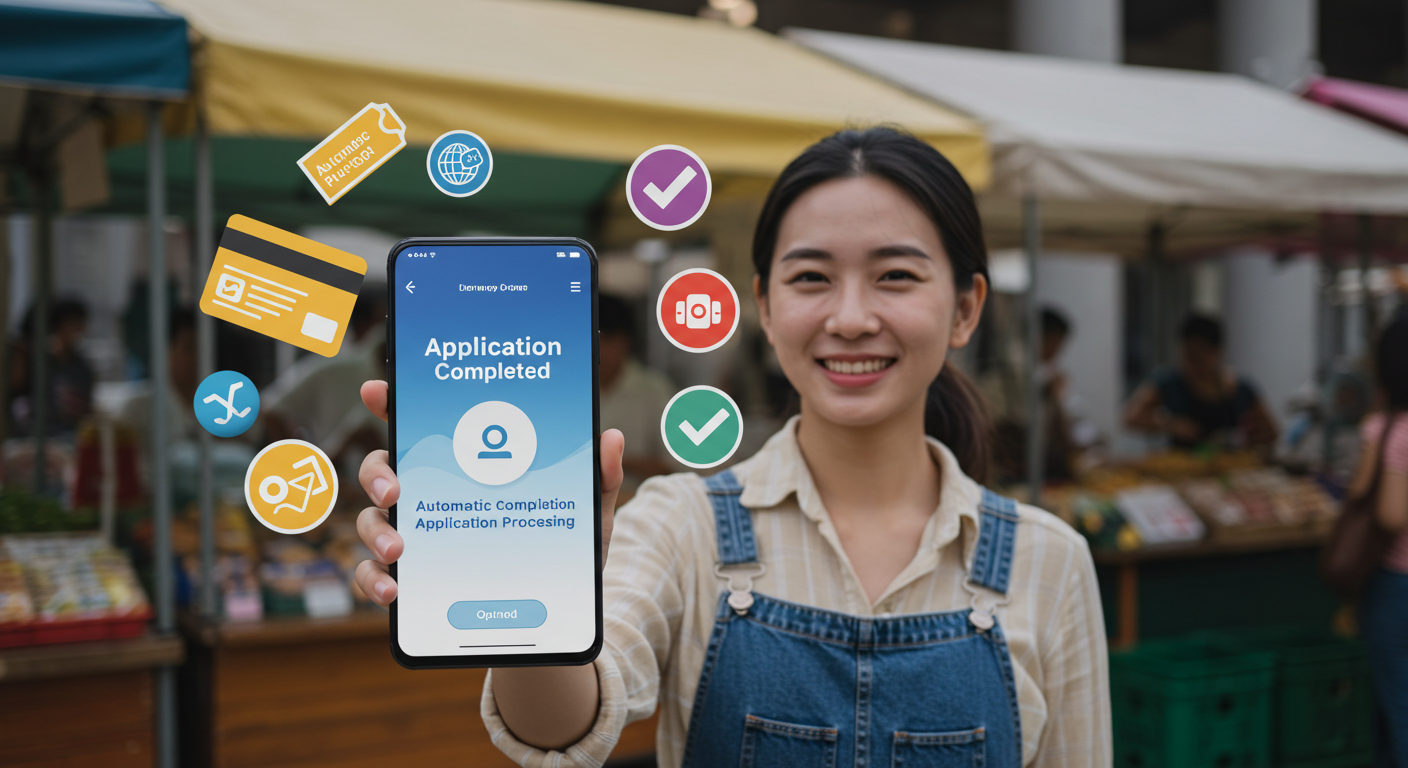 스마트폰 앱에서 신청만으로 응모가 완료된 모습