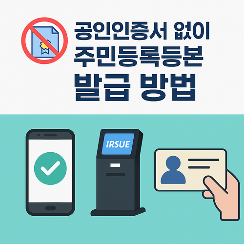공인인증서 없이 주민등록등본 발급 방법