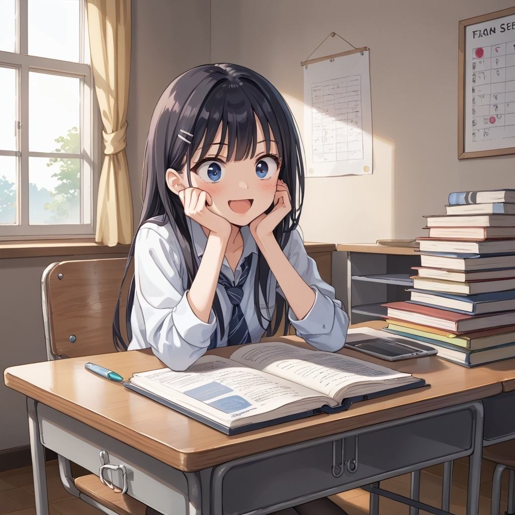 행복해 하는 소녀