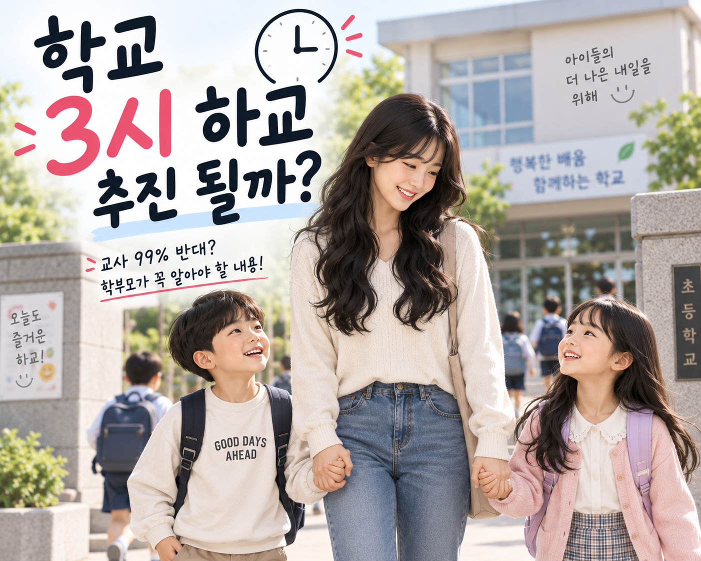 초등학교 3시 하교 현실화될까? 교사 99% 반대, 학부모가 꼭 알아야 할 내용