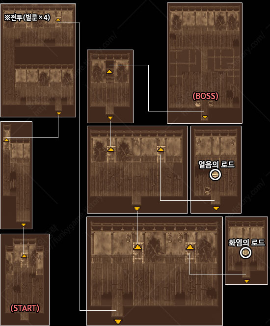 불타는 민가 지도 이미지