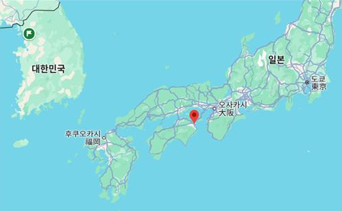 일본 도쿠시마 지도