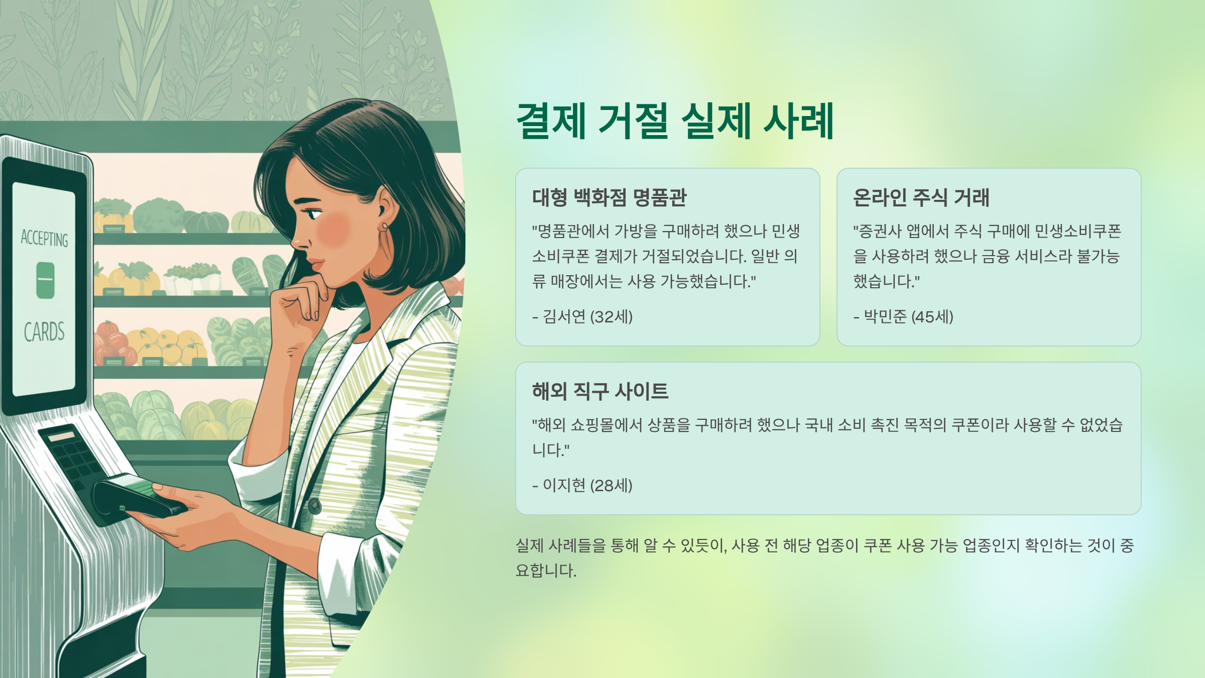 결제 거절 실제 사례