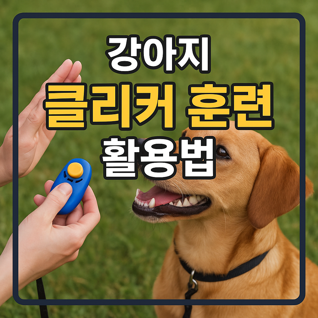 강아지 클리커 훈련 활용법