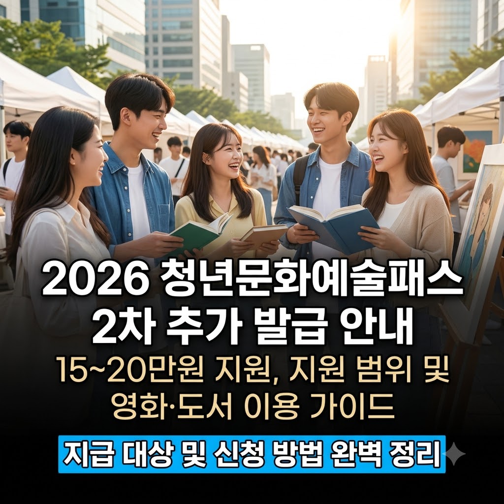 청년문화예술패스 2차 추가 발급 신청 및 지원 내용 정리