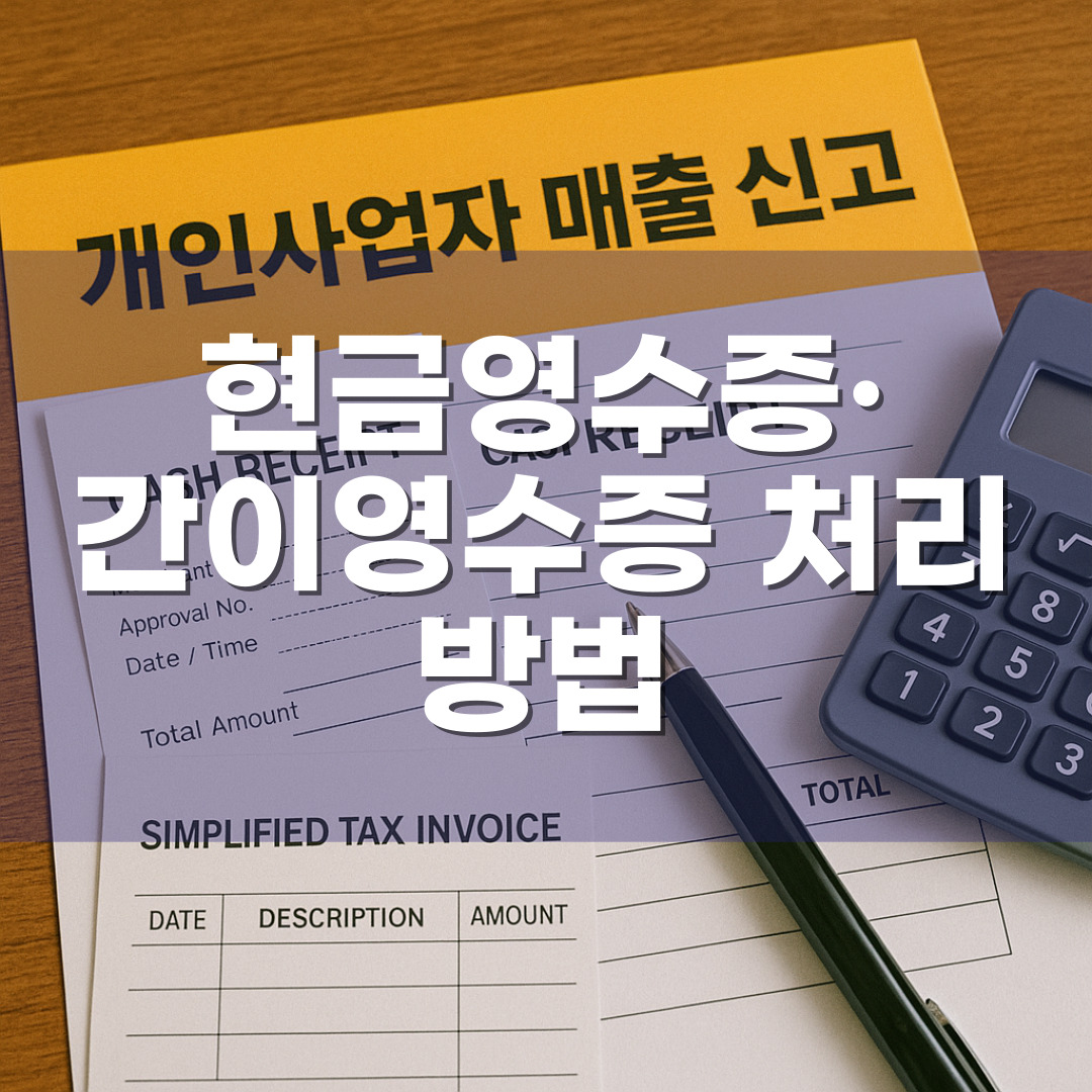 개인사업자 매출 신고 시 놓치기 쉬운 현금영수증·간이영수증 처리 방법