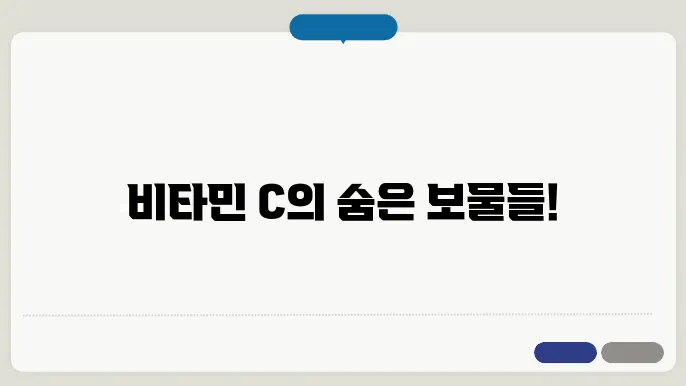 비타민 c 많은 음식