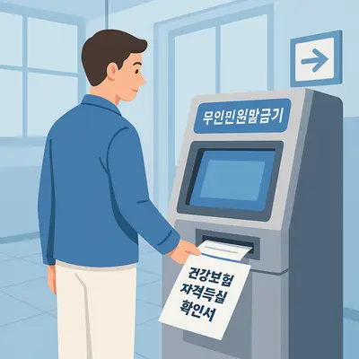 건강보험자격득실확인서 무인발급기로 빠르게 발급받는 방법