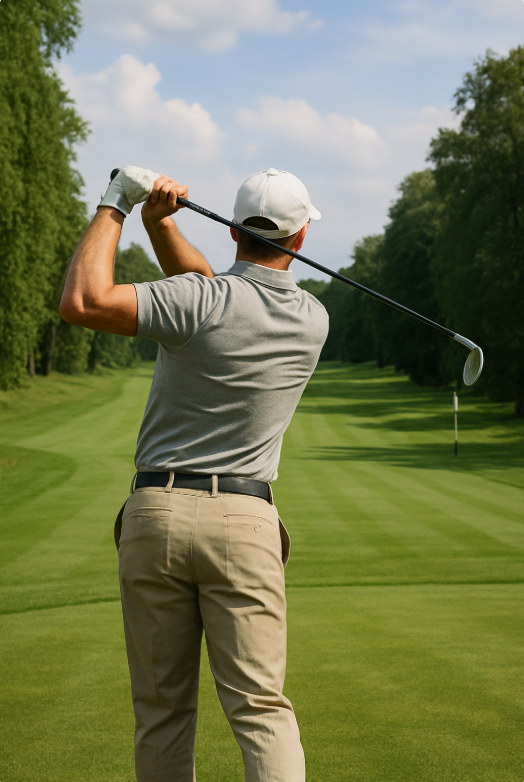 골프 스윙하는 사진