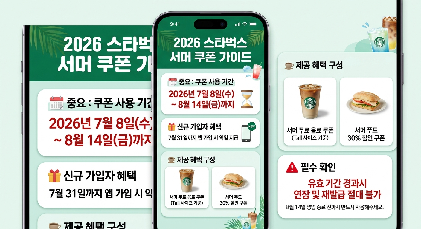 스타벅스음료무료쿠폰