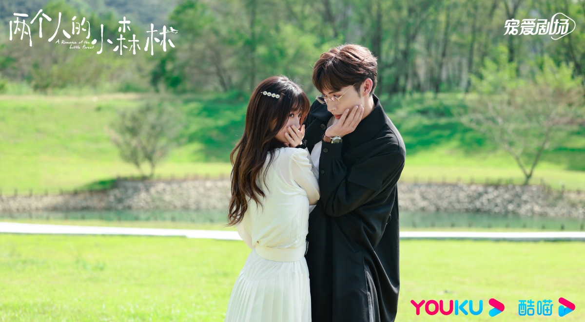 량개인적소산림-장빈빈과 우서흔-서로 마주보고 턱 괴는 모습