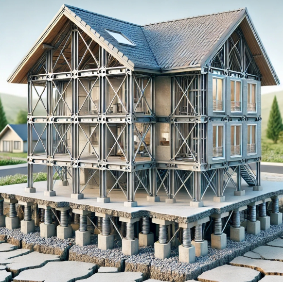 집을 짓는 구조와 관련된 이미지