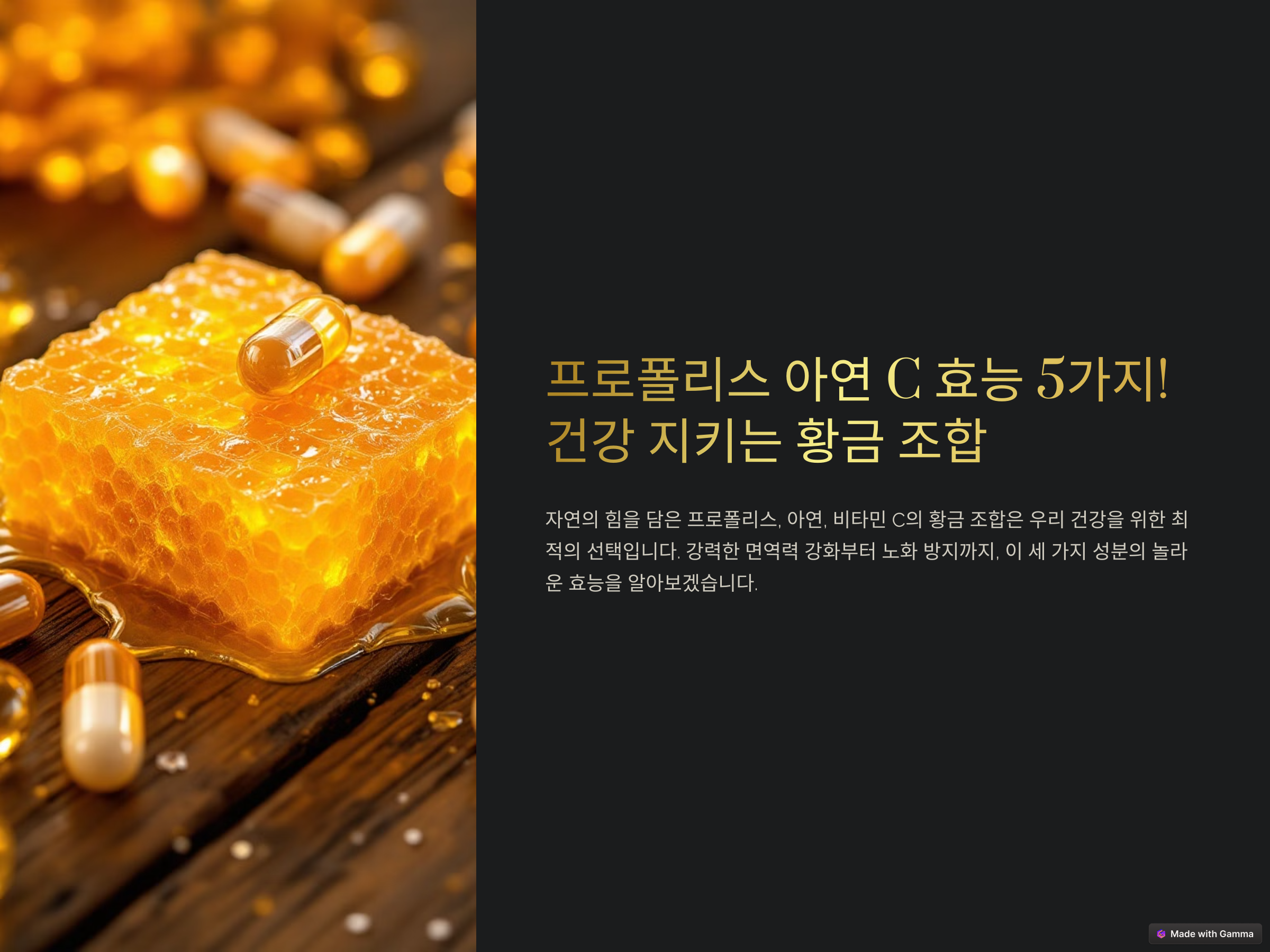 프로폴리스 아연 C 효능 5가지 1