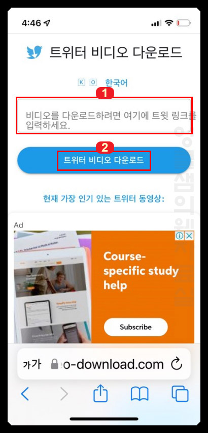 아이폰 트위터 동영상 다운로드 사이트