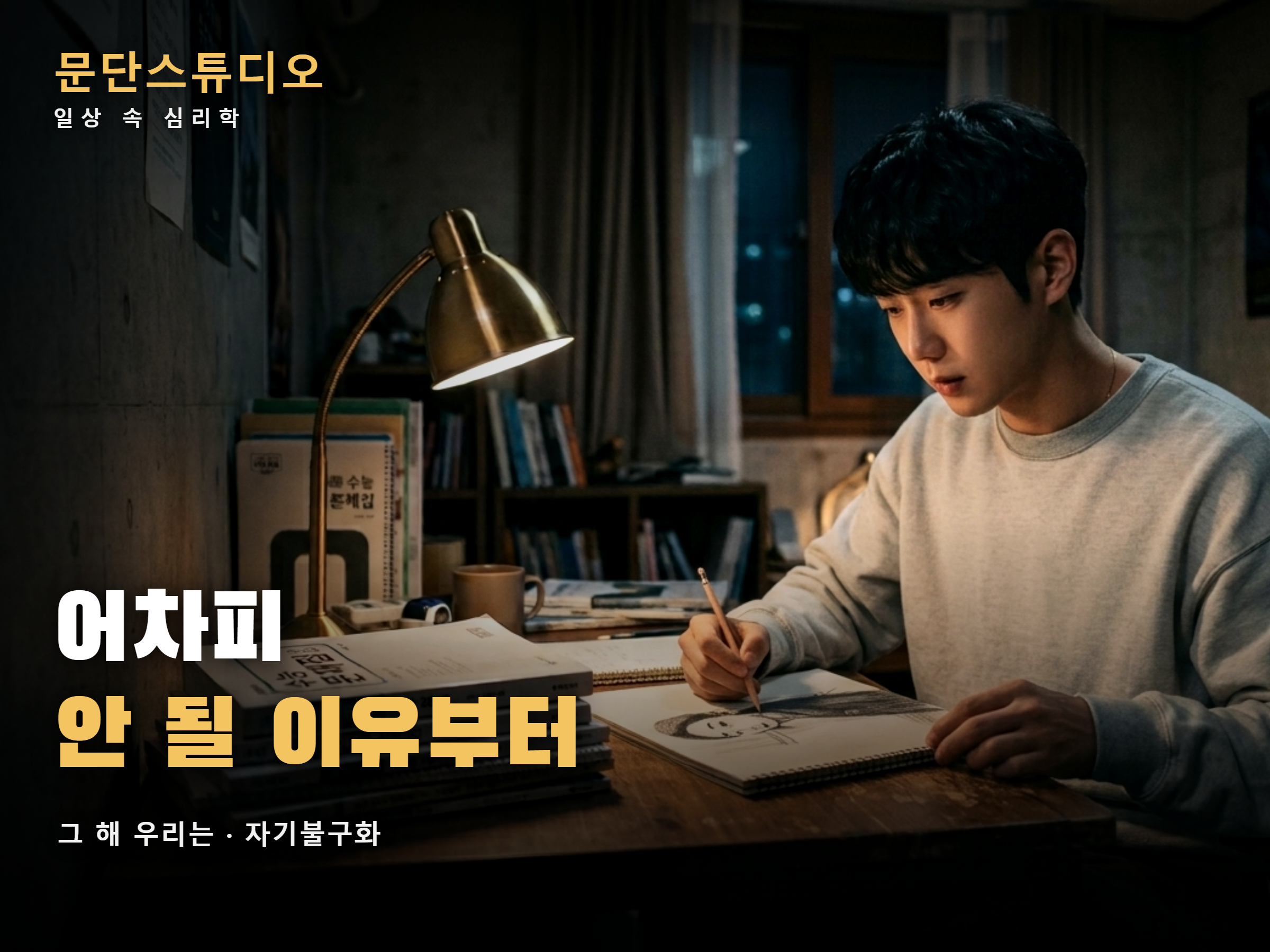 문제집 대신 그림에 몰두한 척하는 사람, 그 해 우리는 최웅으로 보는 자기불구화