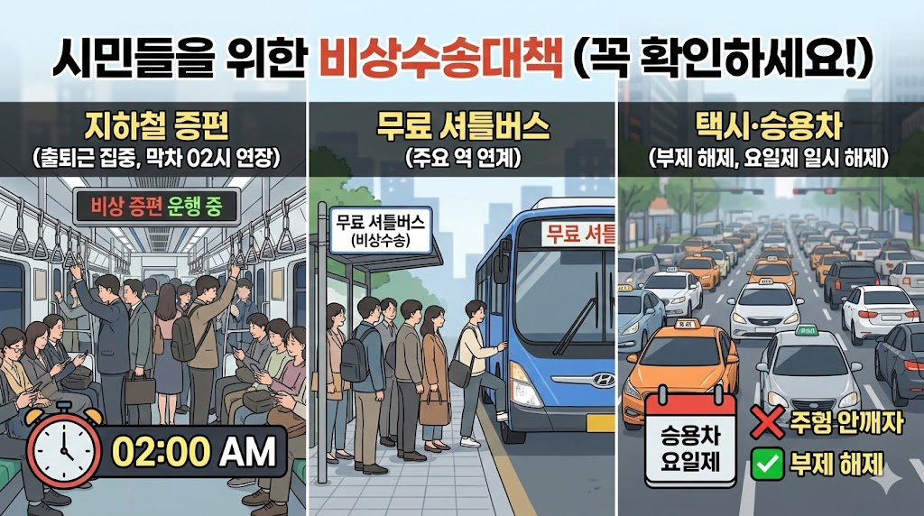 2026 서울 버스 파업 비상수송대책 안내문