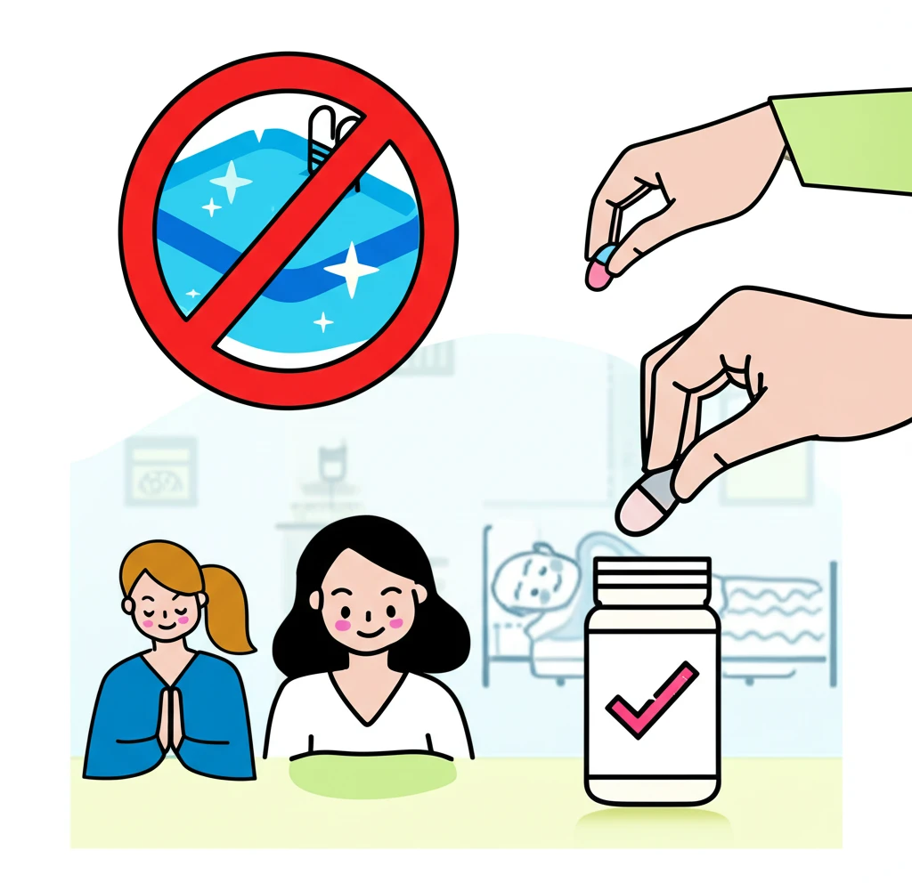 나팔관 조영술 검사 후 병원 방문이 ..