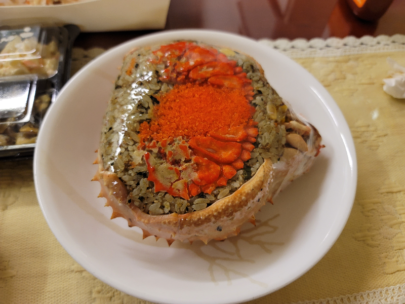 킹크랩 내장볶음밥