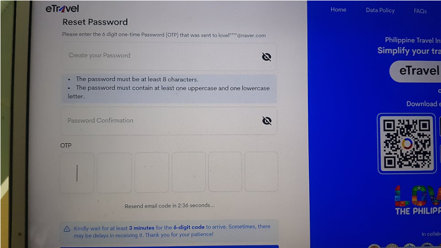 필리핀 이트래블 가족등록