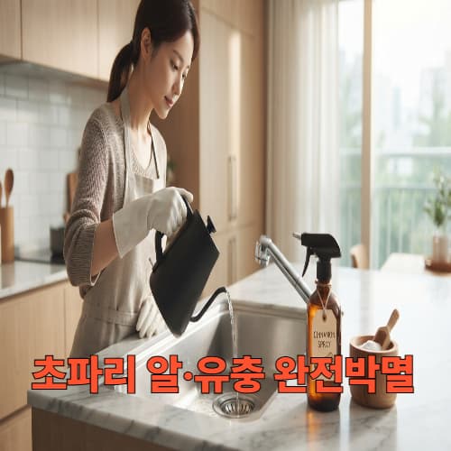 여름철 싱크대 슬라임 점막 분해를 통한 초파리 차단 프로세스 가이드